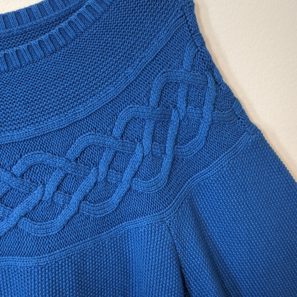 Blue Cable Knit Sweater